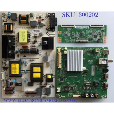 KIT DE TARJETAS PARA TV INSIGNIA / MAIN 221163 / RSAG7.820.7394/ROH / FUENTE 212246 / RSAG7.820.6389/ROH / T-CON 34.29110.044 / TT4851B01-2-C-4 / PANEL HD490K3F81-L1\S0\BBY\GM\ROH  / MODELO NS-49DR420NA18